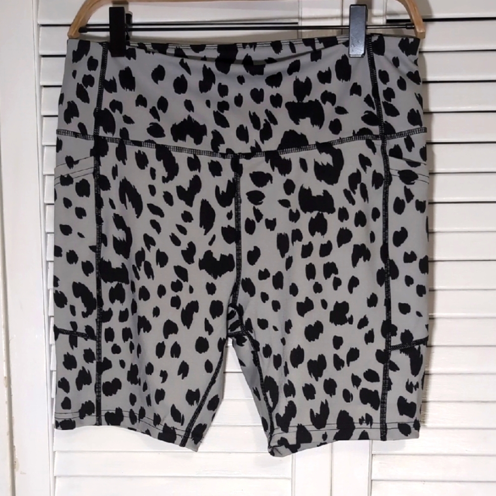 Nicole Miller Sport Black and Gray Athletic Shorts